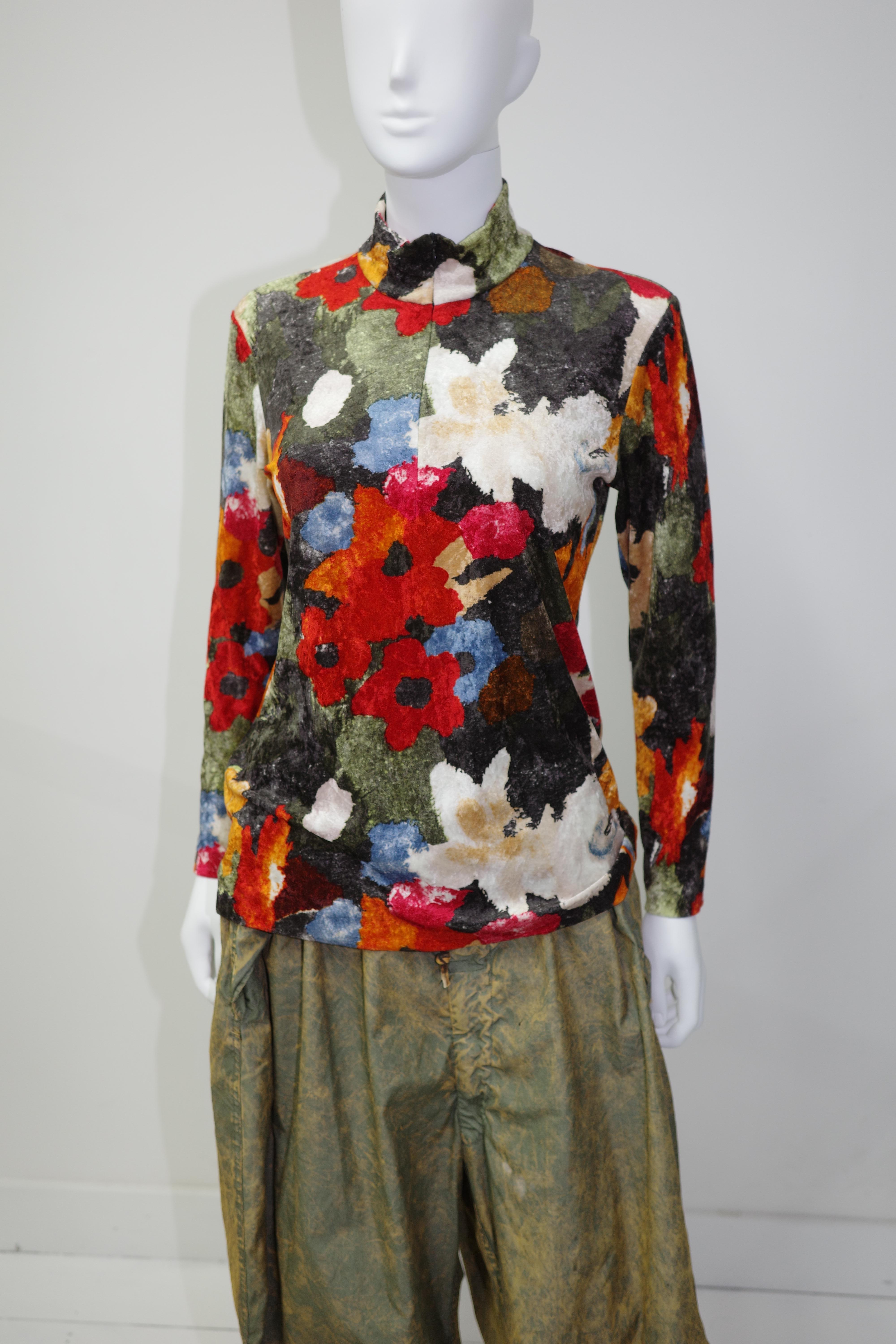  Issey Miyake multicoloured Velvet Zip-Shirt,  1996AW For Sale 9
