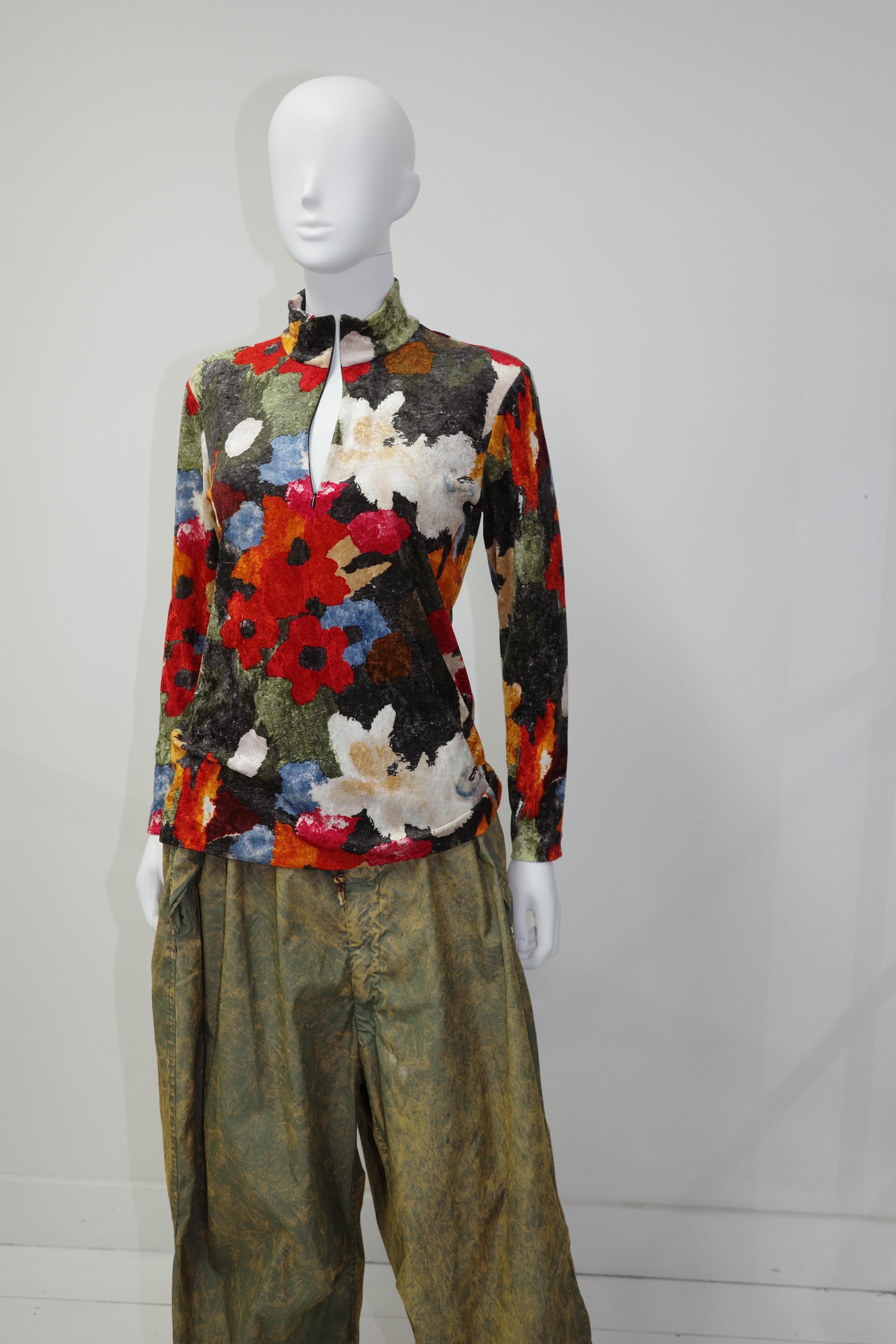  Issey Miyake multicoloured Velvet Zip-Shirt,  1996AW For Sale 10