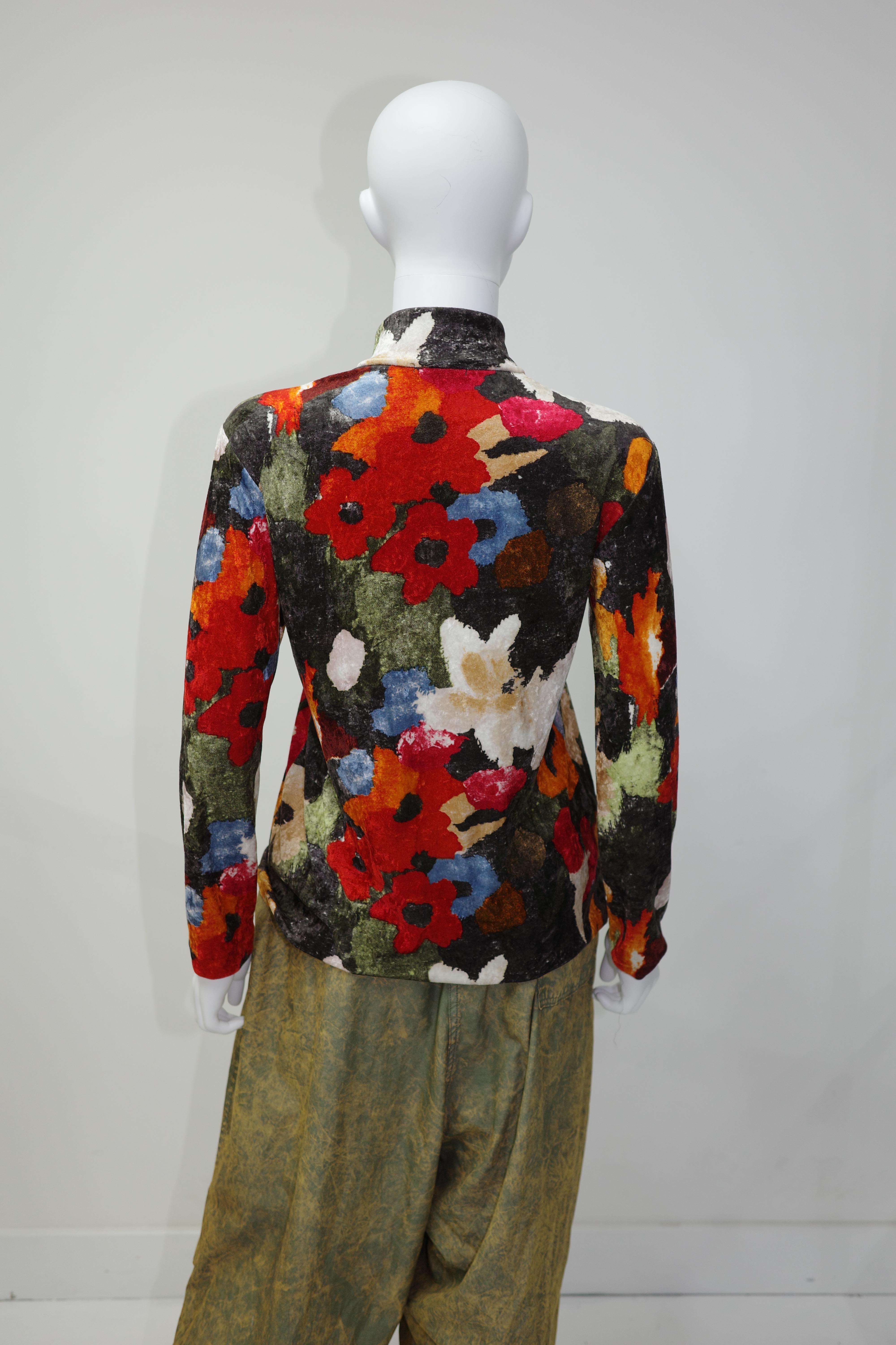  Issey Miyake multicoloured Velvet Zip-Shirt,  1996AW For Sale 3