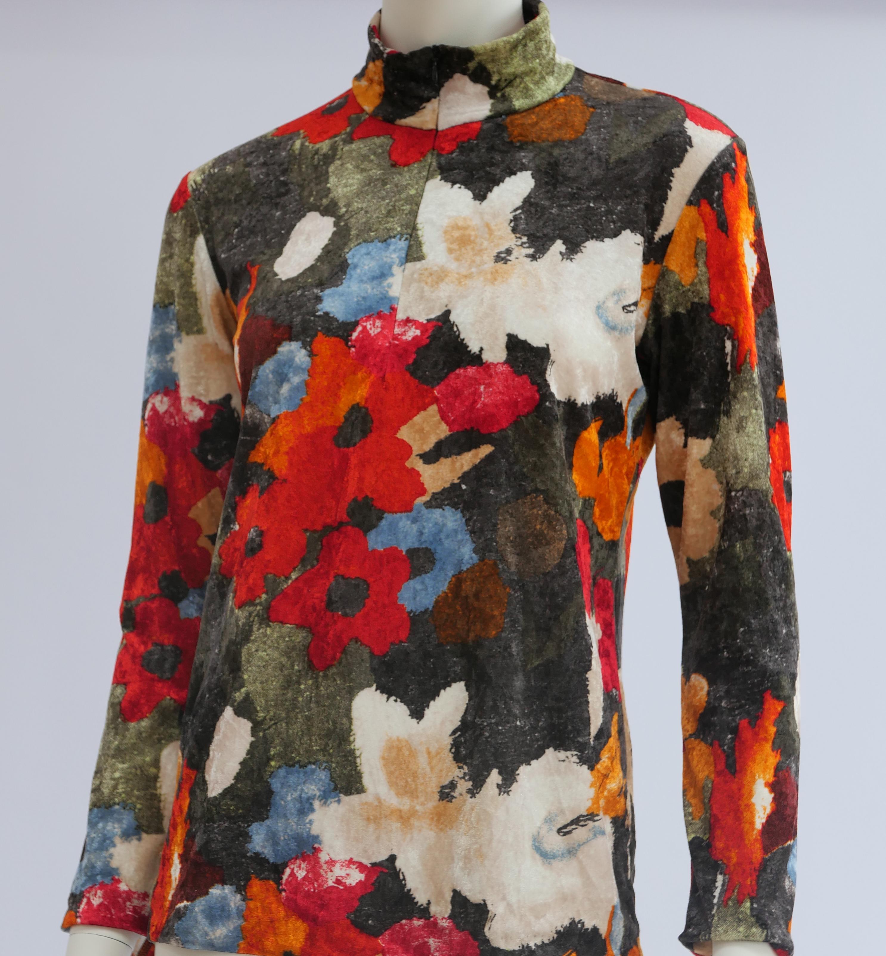  Issey Miyake multicoloured Velvet Zip-Shirt,  1996AW For Sale 2
