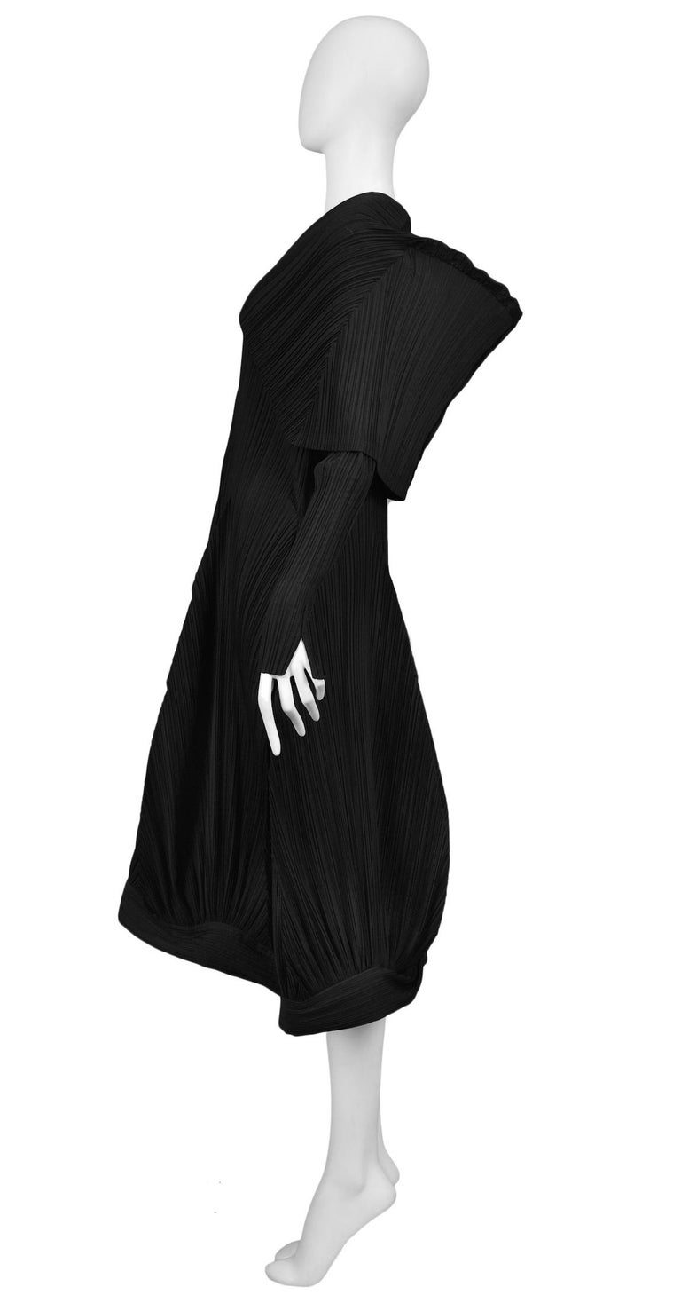 Vintage Issey Miyake Black Pleated Museum Collection Dress 1985 at ...