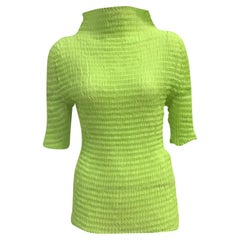 Issey Miyake Neon Green Top