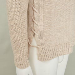 ISSEY MIYAKE oatt openwork yoke panels textured cotton sweater knitwear JP1 S
