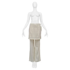 Issey Miyake Off White Pants With Apron