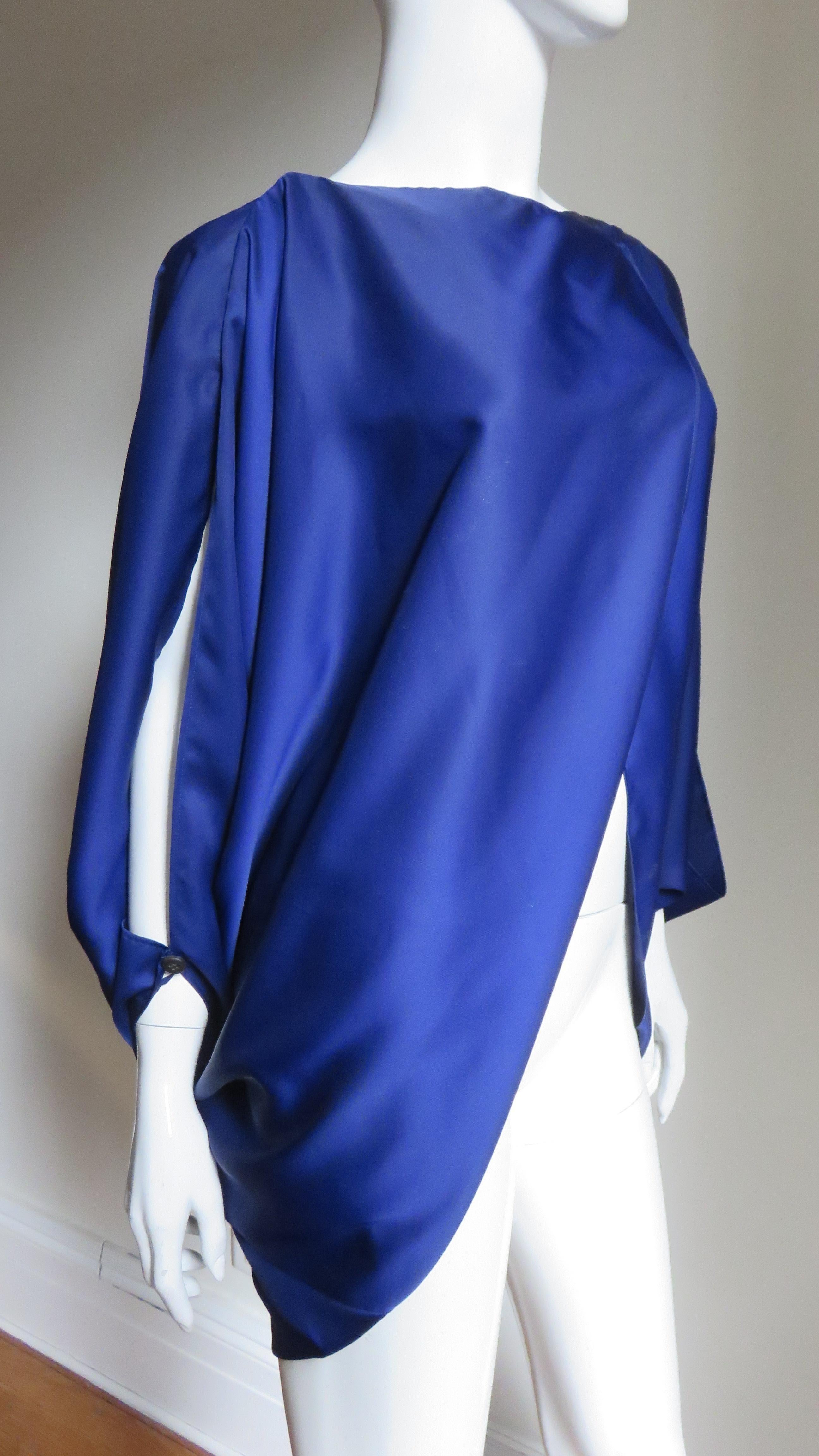 Issey Miyake Open Sleeve Draped Top For Sale 1