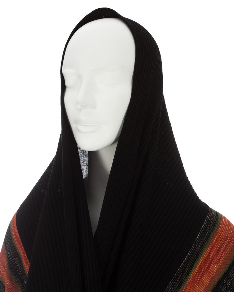 Issey Miyake orange acetate knit batwing robe, ca. 1976 For Sale at ...