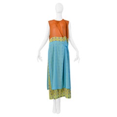 Issey Miyake Vestido de Lunares Naranja y Azul 2001