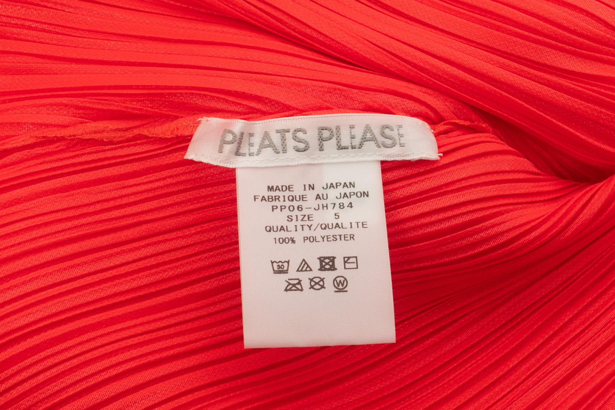 Issey Miyake robe orange Pleats Please en vente 3