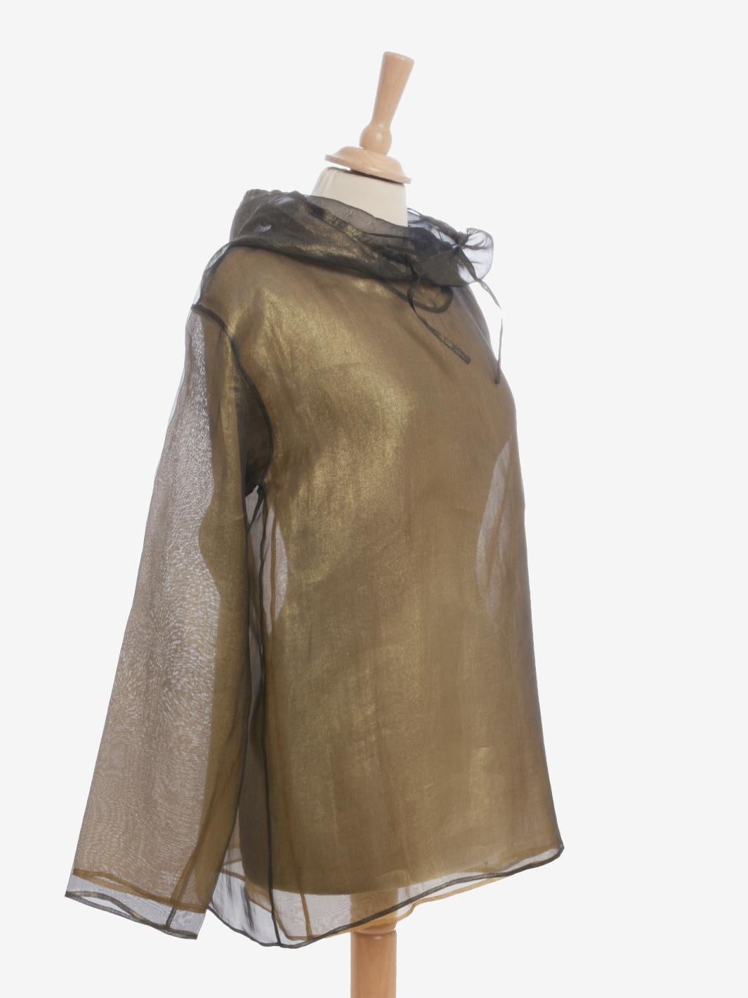 Issey Miyake Organza Blouse - 00s In Excellent Condition For Sale In Milano, IT