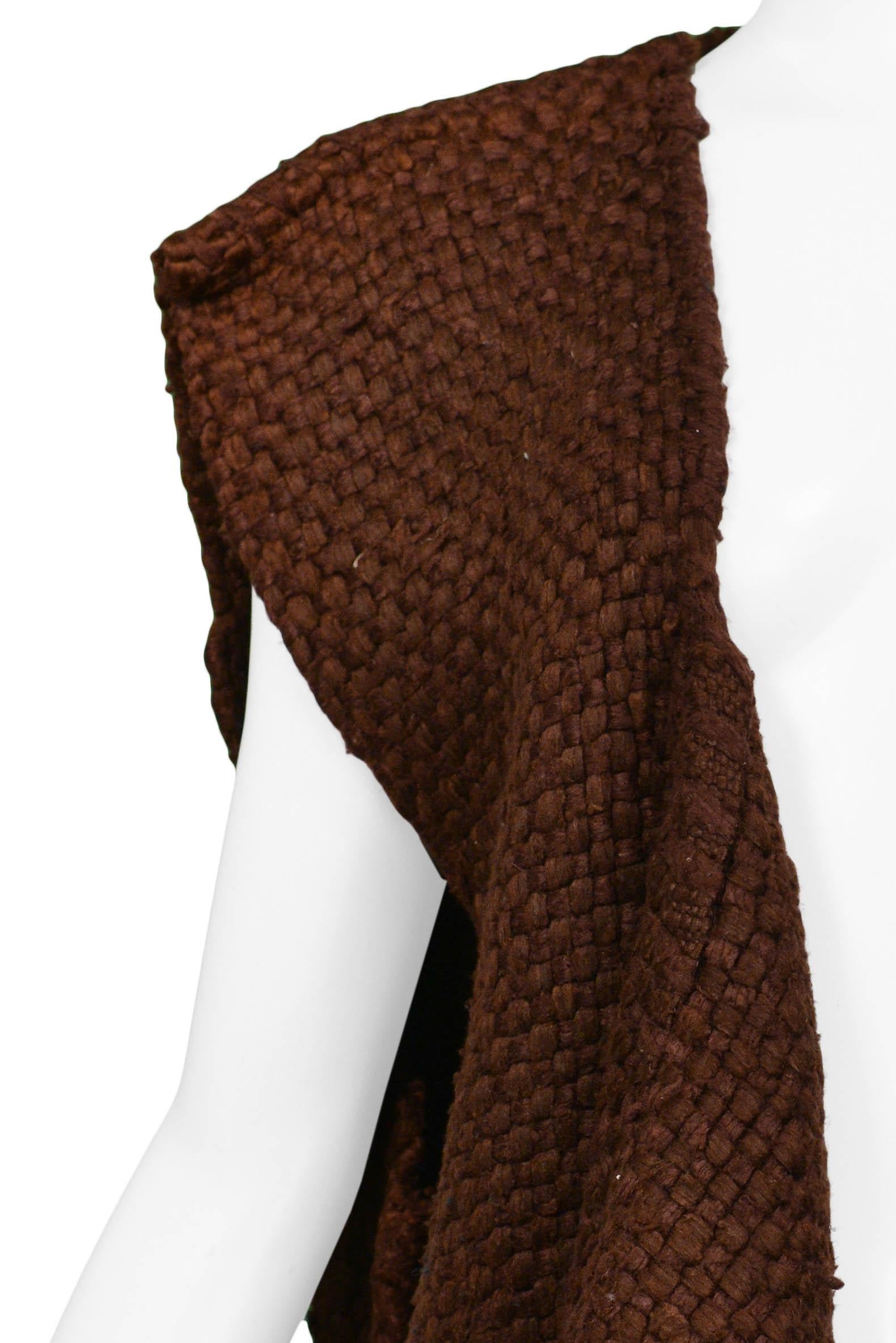 Gray Issey Miyake Oversized Brown Woven Vest For Sale