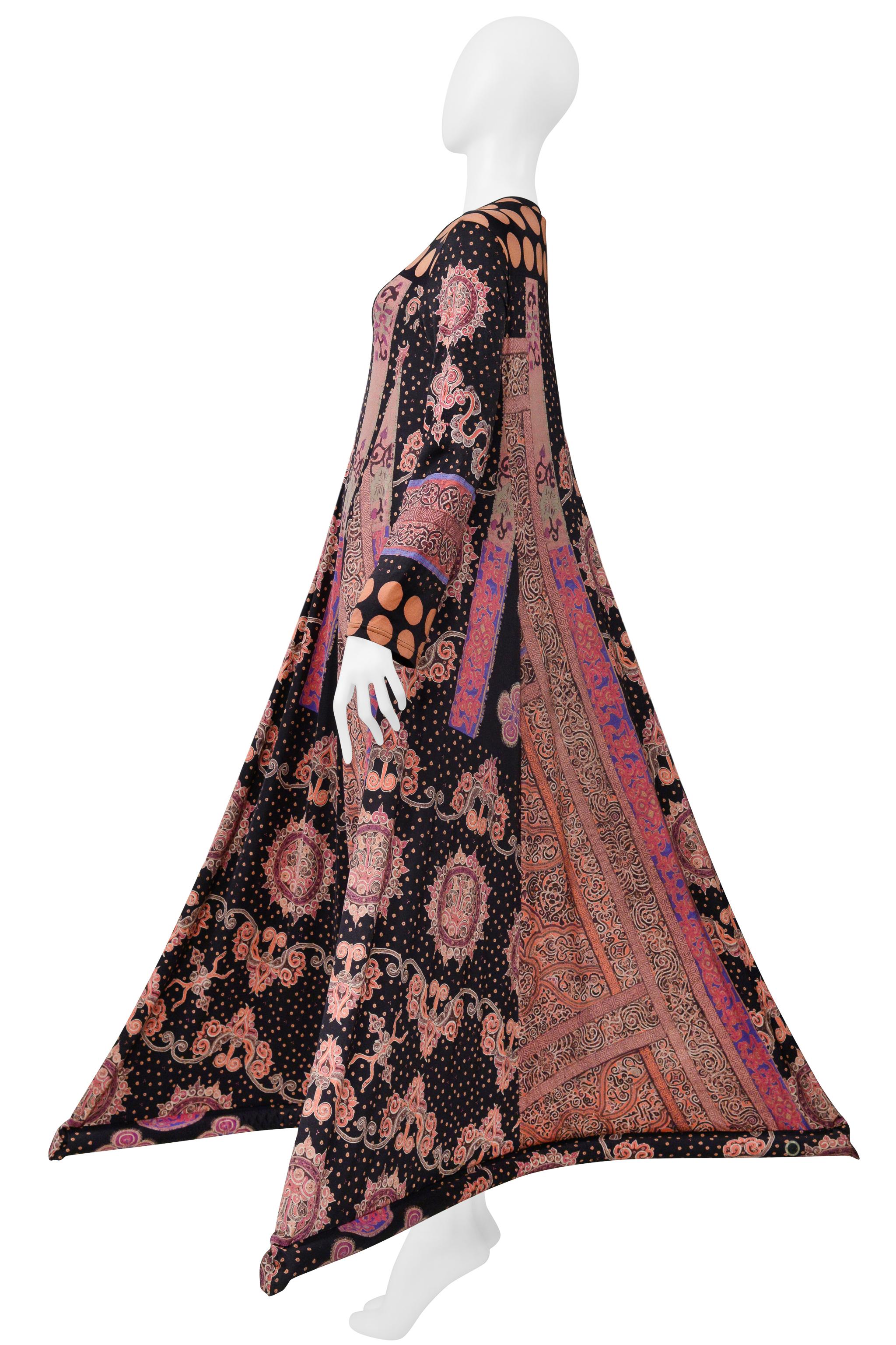 Donna Issey Miyake Paisley Print Dress With Inflatable Hem 2001 in vendita