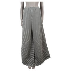ISSEY MIYAKE pale sage polyester 2023 PLEATED WIDE LEG Pants 2 M