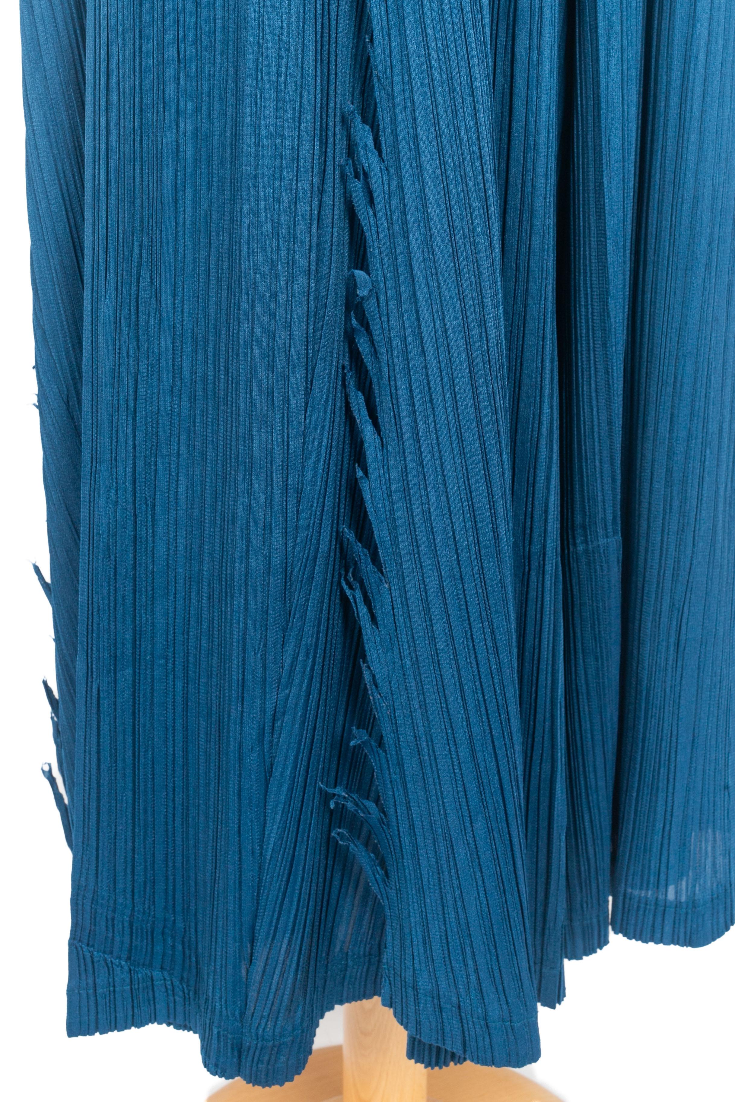 Pantalones Issey Miyake 'Pleats Please' 1996 Azul en venta