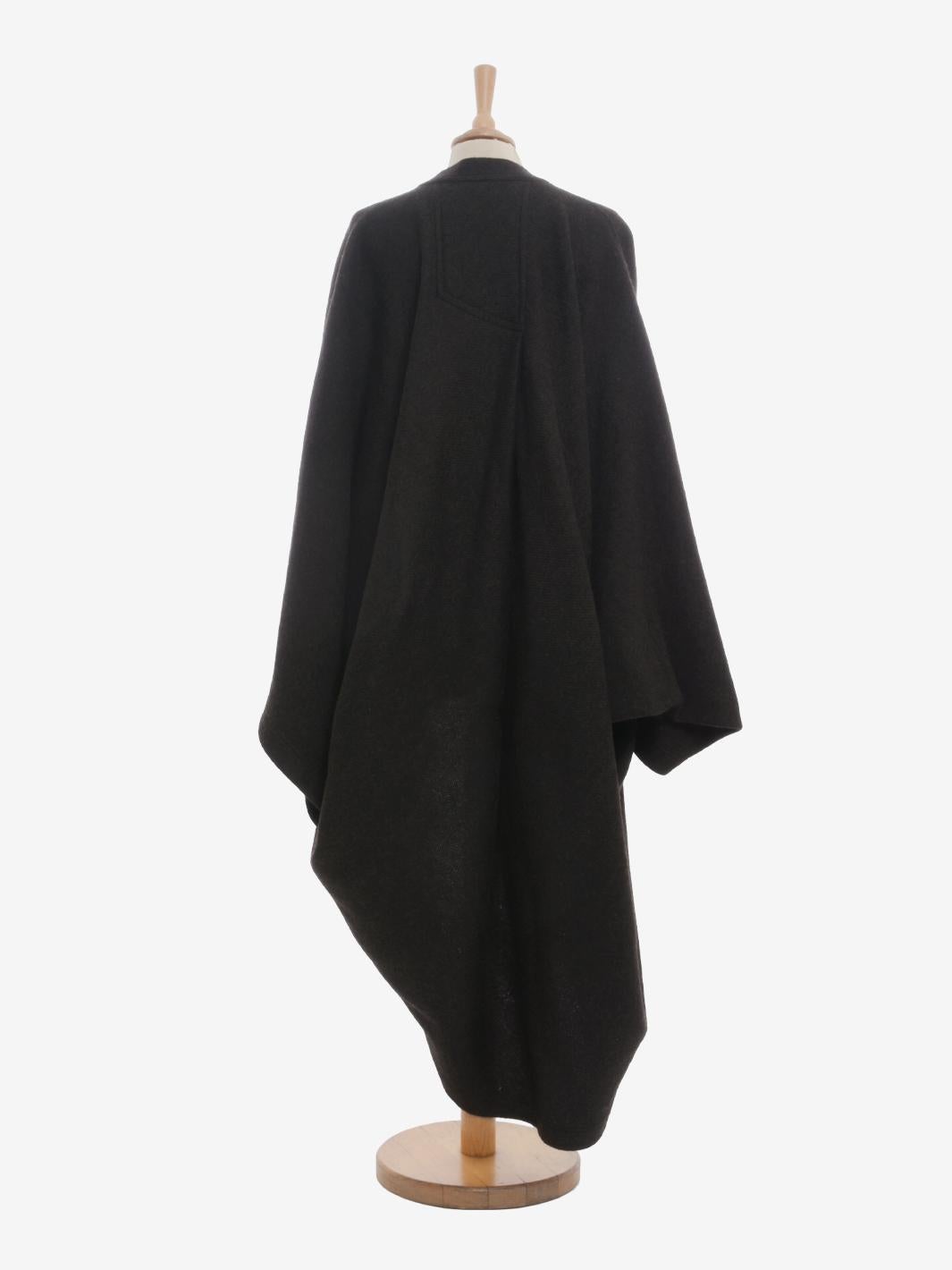 Women's or Men's Issey Miyake Permanente Wool Dolman Coat - 80s For Sale