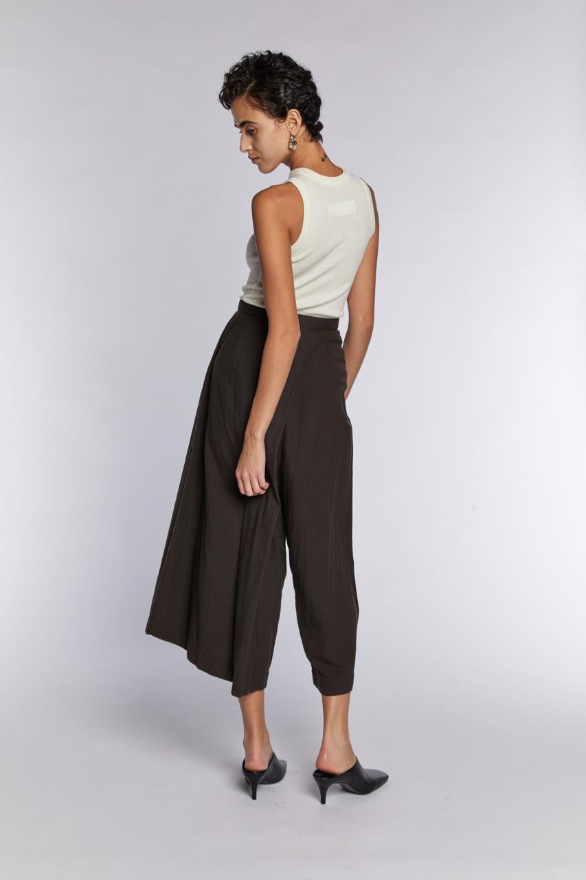 Women's Issey Miyake Permenante Cotton Wrap Trousers 1980s For Sale