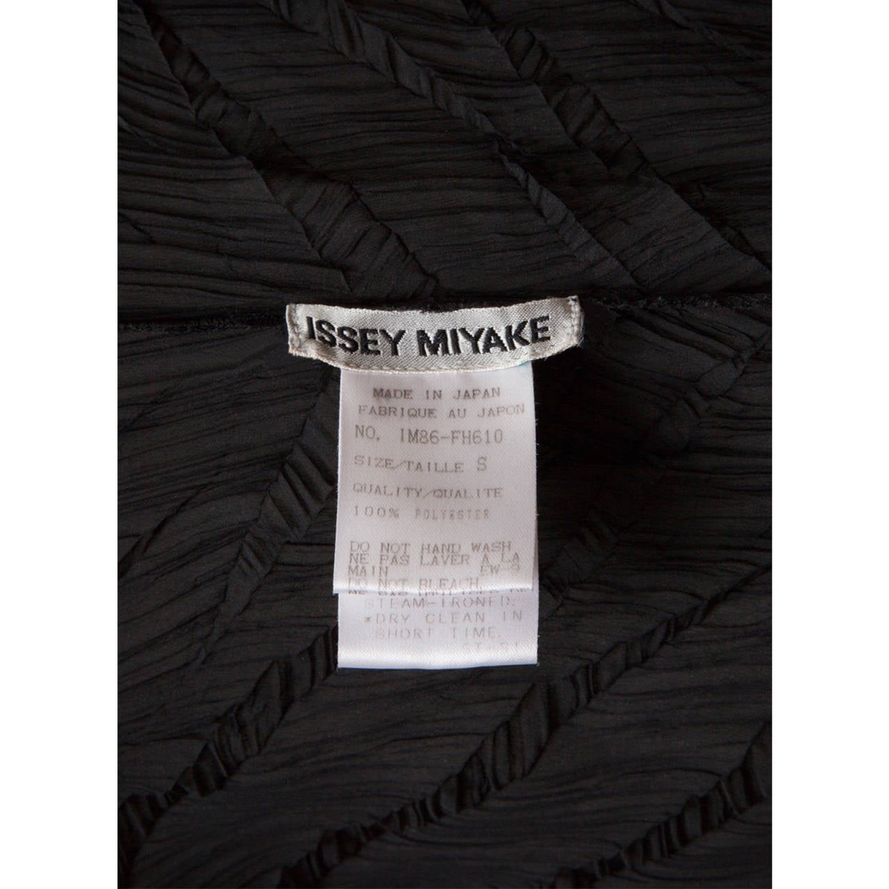 Issey Miyake Pleated Diagonal Black Top For Sale 4