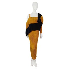 Issey Miyake Pleated Pleats Please Runway Kimono Japanese Gown Maxi Dress