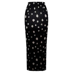 Vintage Issey Miyake Pleats Please Black Polka Dot Skirt, F/W 1999