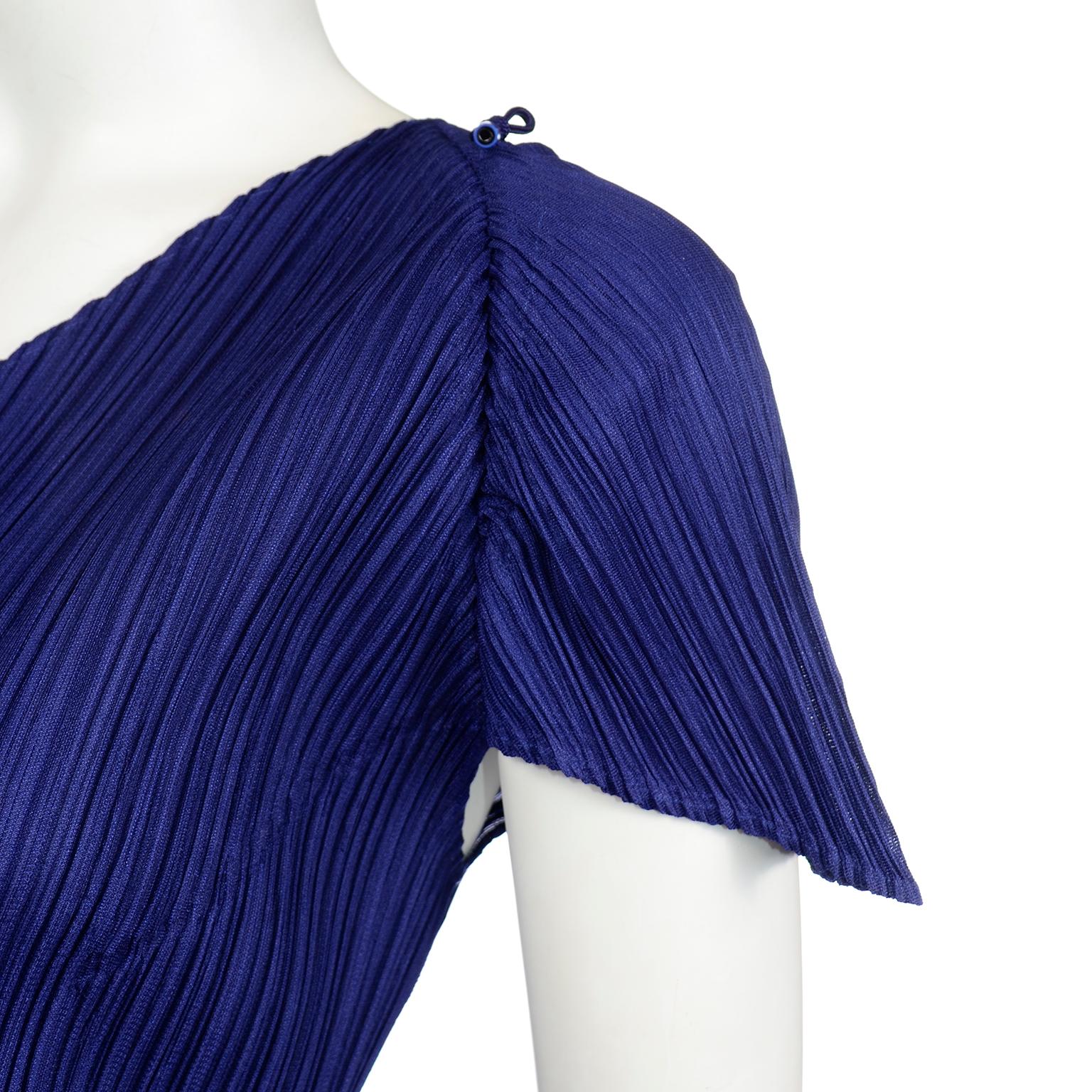 Issey Miyake Pleats Please Blue Dress & Ombre Jacket Outfit 6