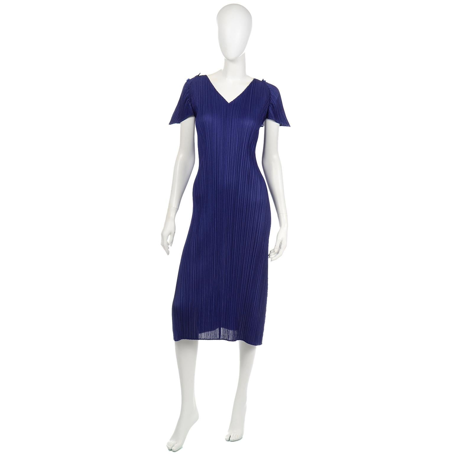 issey miyake blue dress