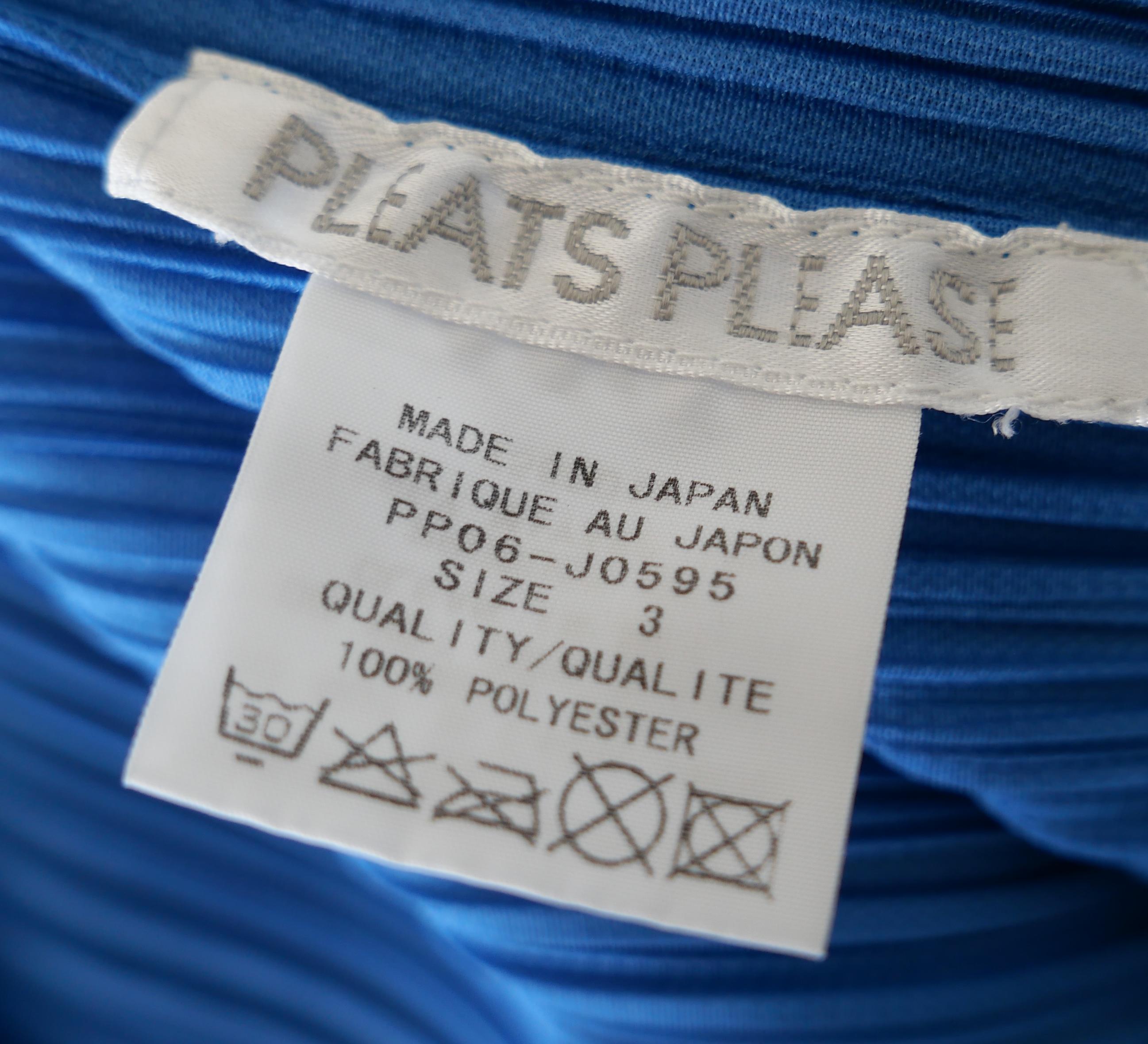 Issey Miyake Pleats Please Blue Layered Jacket For Sale 1