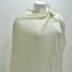 Issey Miyake Pleats Please Cardigan and Shawl Set Off-White