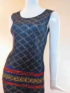 Issey Miyake Pleats Please Geometric Oriental Striped Abstract Pants Top Set