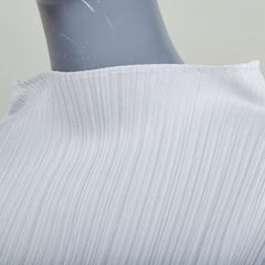 ISSEY MIYAKE Pleats Please grey plisse angular mock neck top JP3 L