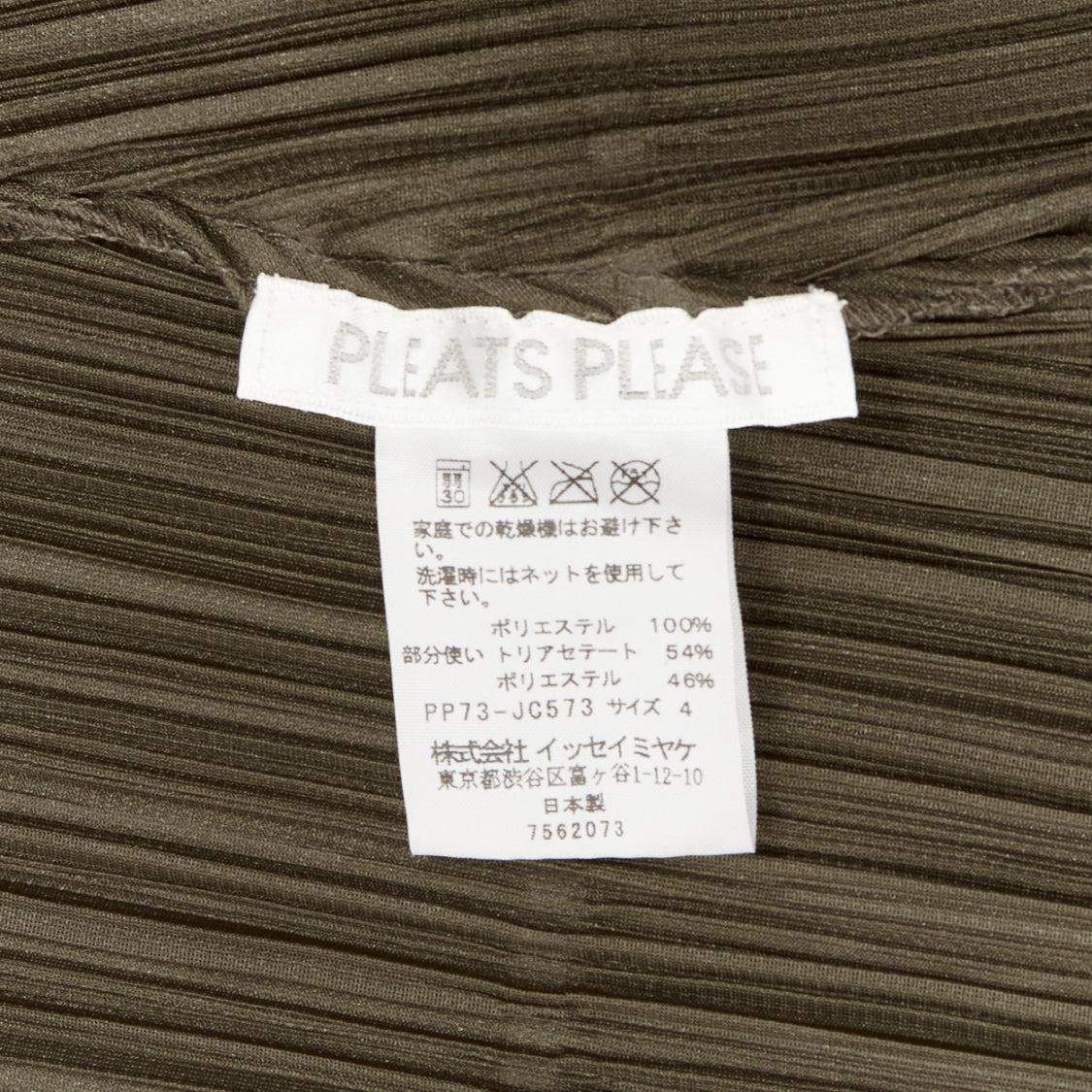 ISSEY MIYAKE Pleats Please navy grün orange applique trim Kapuzenjacke JP4 XL im Angebot 3