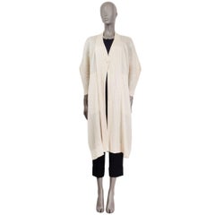 ISSEY MIYAKE PLEATS PLEASE off-white pleated LONG Cardigan Sweater 3 M