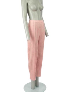 Issey Miyake Pleats Please Pink Technical-Pleated Trousers Size XL