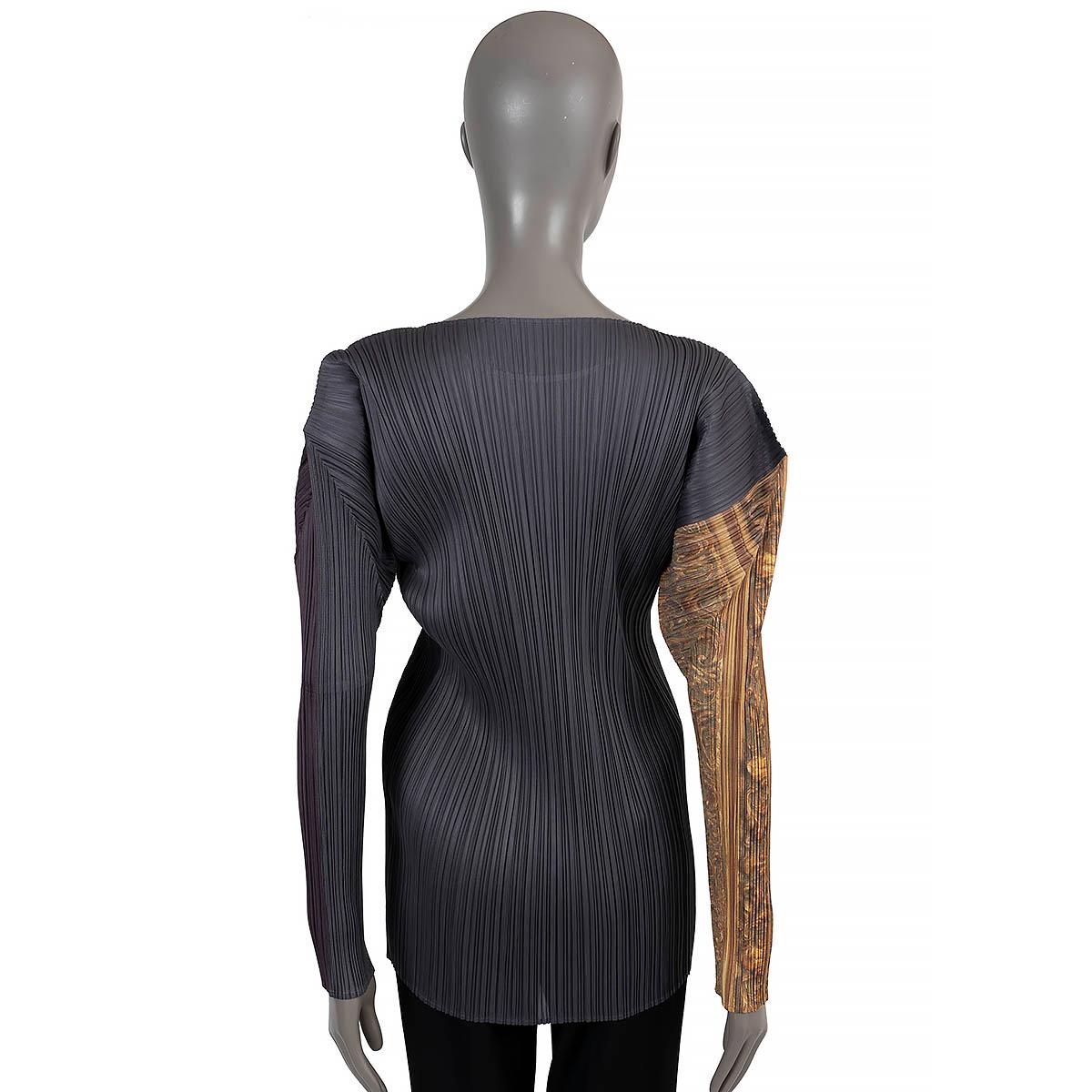 Black ISSEY MIYAKE PLEATS PLEASE pleated 1997 YASUMASA MORIMURA Top Shirt S For Sale