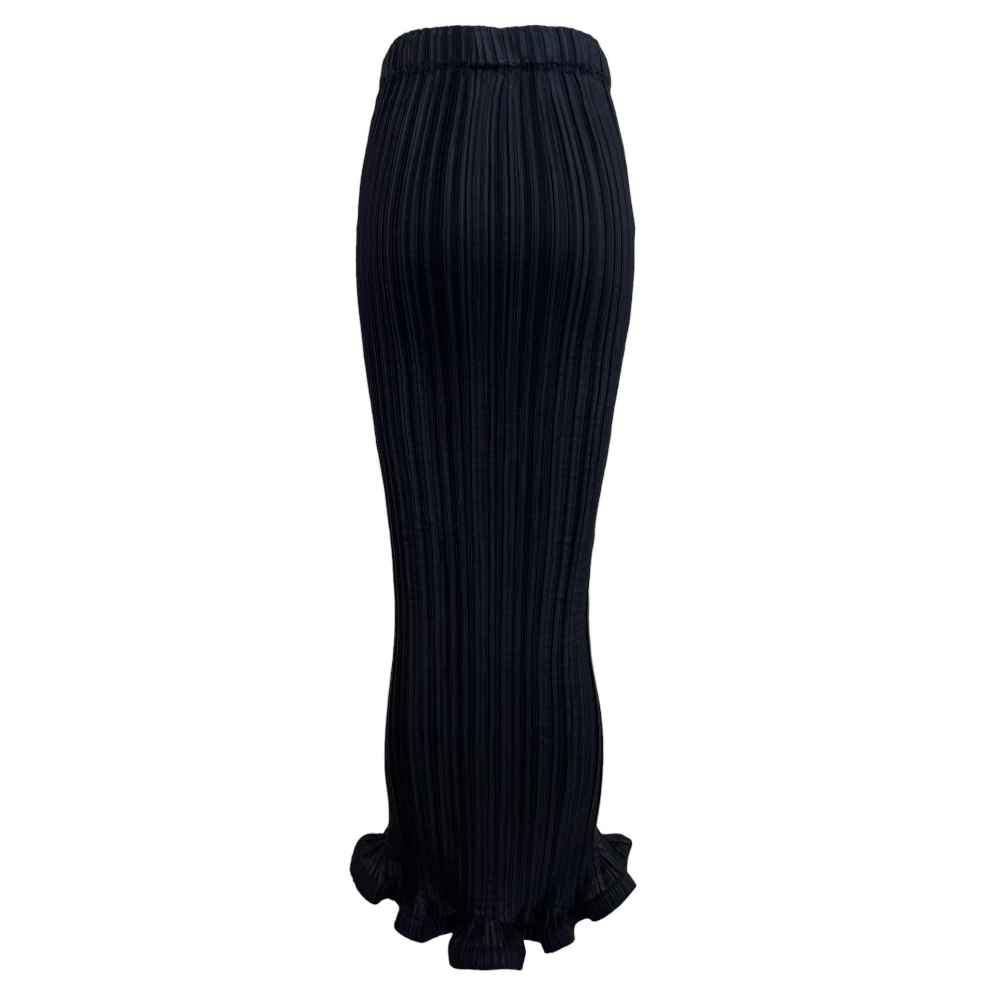 Issey Miyake Pleats Please Spring 1997 Black Trumpet Hem Ensemble