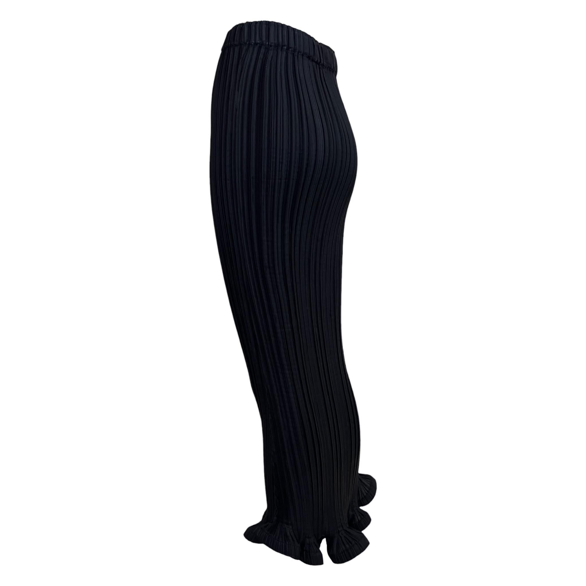 Issey Miyake Pleats Please Spring 1997 Black Trumpet Hem Ensemble