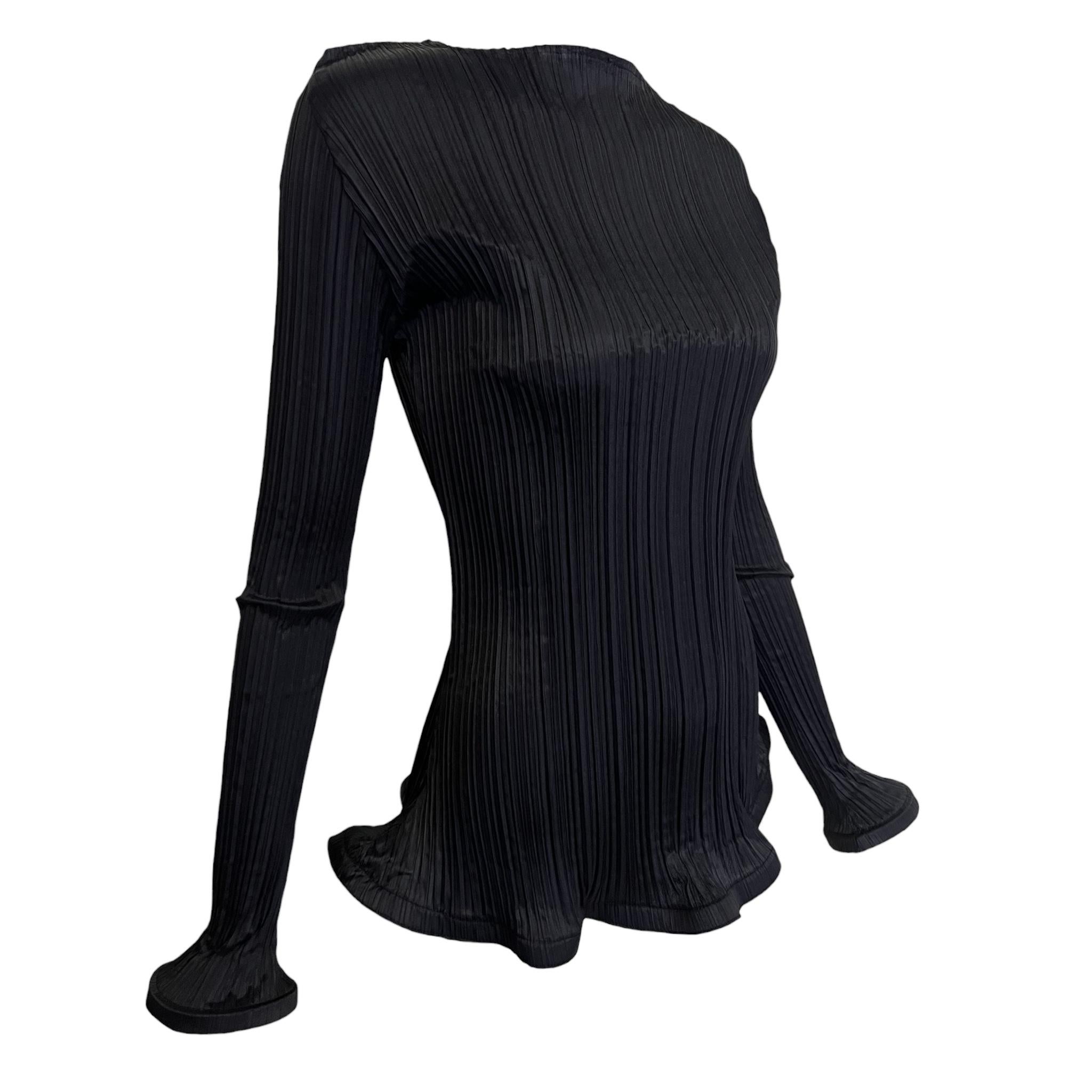 Issey Miyake Pleats Please Spring 1997 Black Trumpet Hem Ensemble