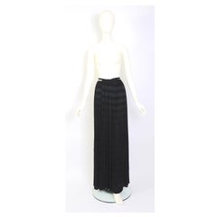 Issey Miyake pleats please vintage 1990s black maxi wrap skirt