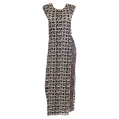 Issey Miyake Pleats Please Vintage Geometric Print Faux Wrap Tank Dress