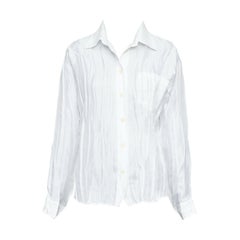 ISSEY MIYAKE Pleats Please chemise à poche plissée blanche JP4 XL