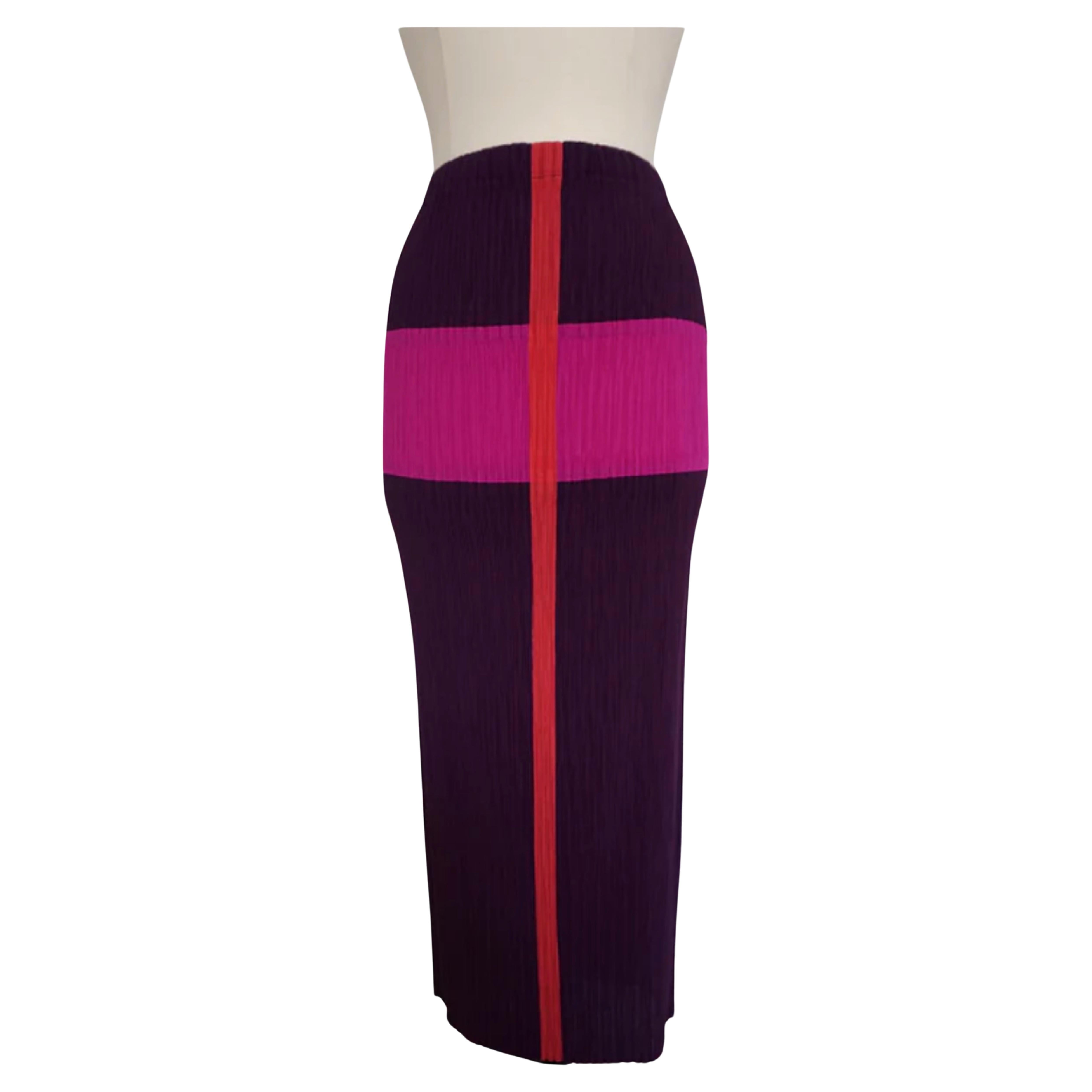 Issey Miyake - Jupe plissée - Violet