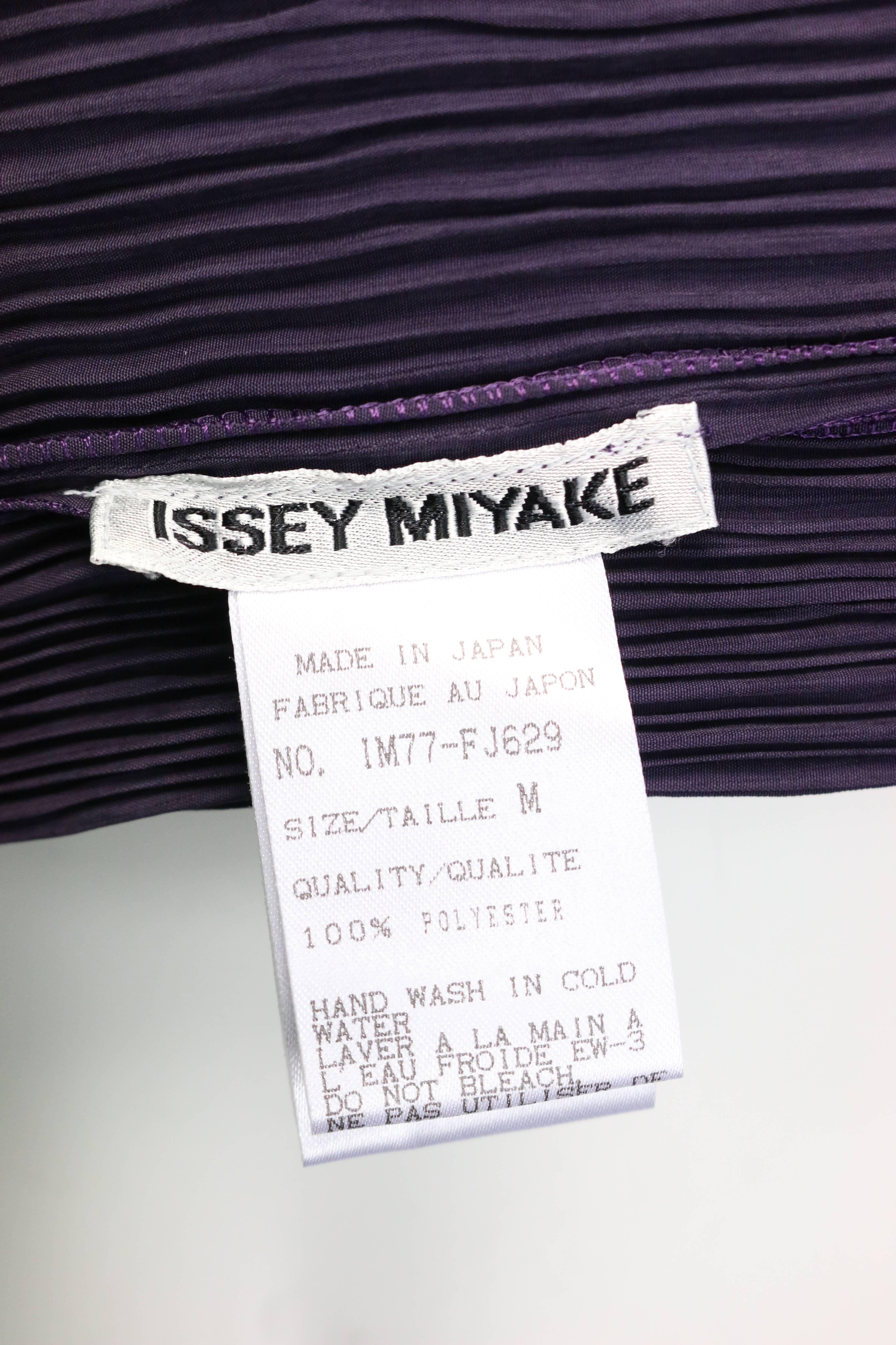 Women's Issey Miyake Purple Pleated with 3D sleeves Top For Sale