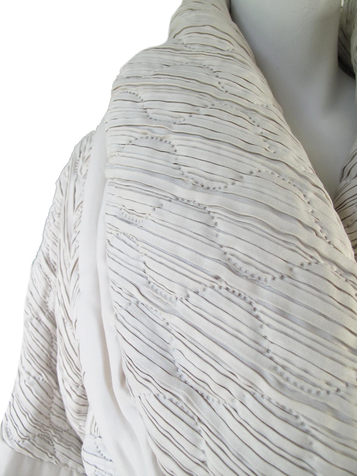 Gray Issey Miyake Quilted Cocoon Coat, 1990s