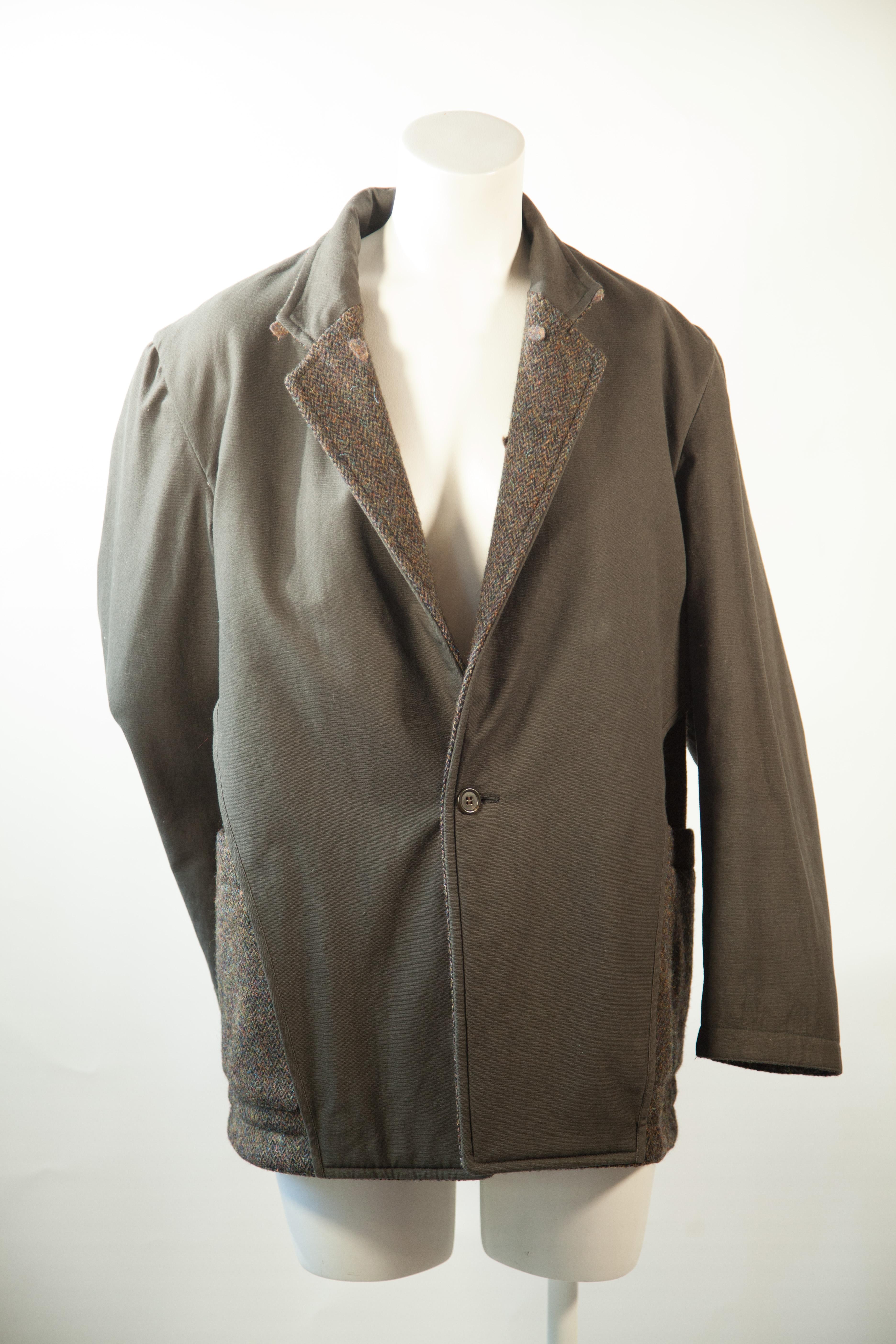 Women's or Men's Issey Miyake, Rare, Reversible, Wool, Tweed Jacket, 1970s For Sale
