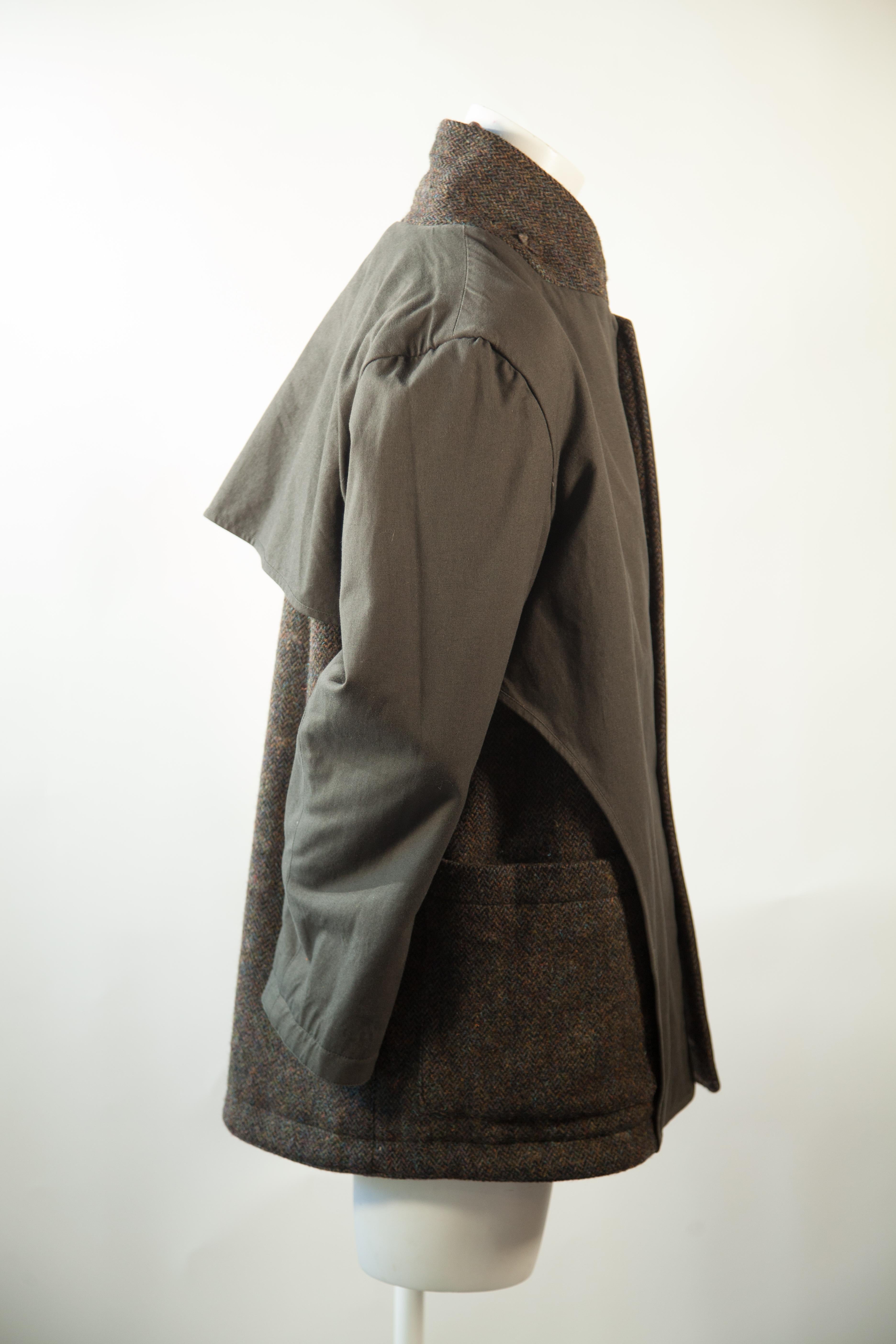 Issey Miyake, Rare, Reversible, Wool, Tweed Jacket, 1970s For Sale 1