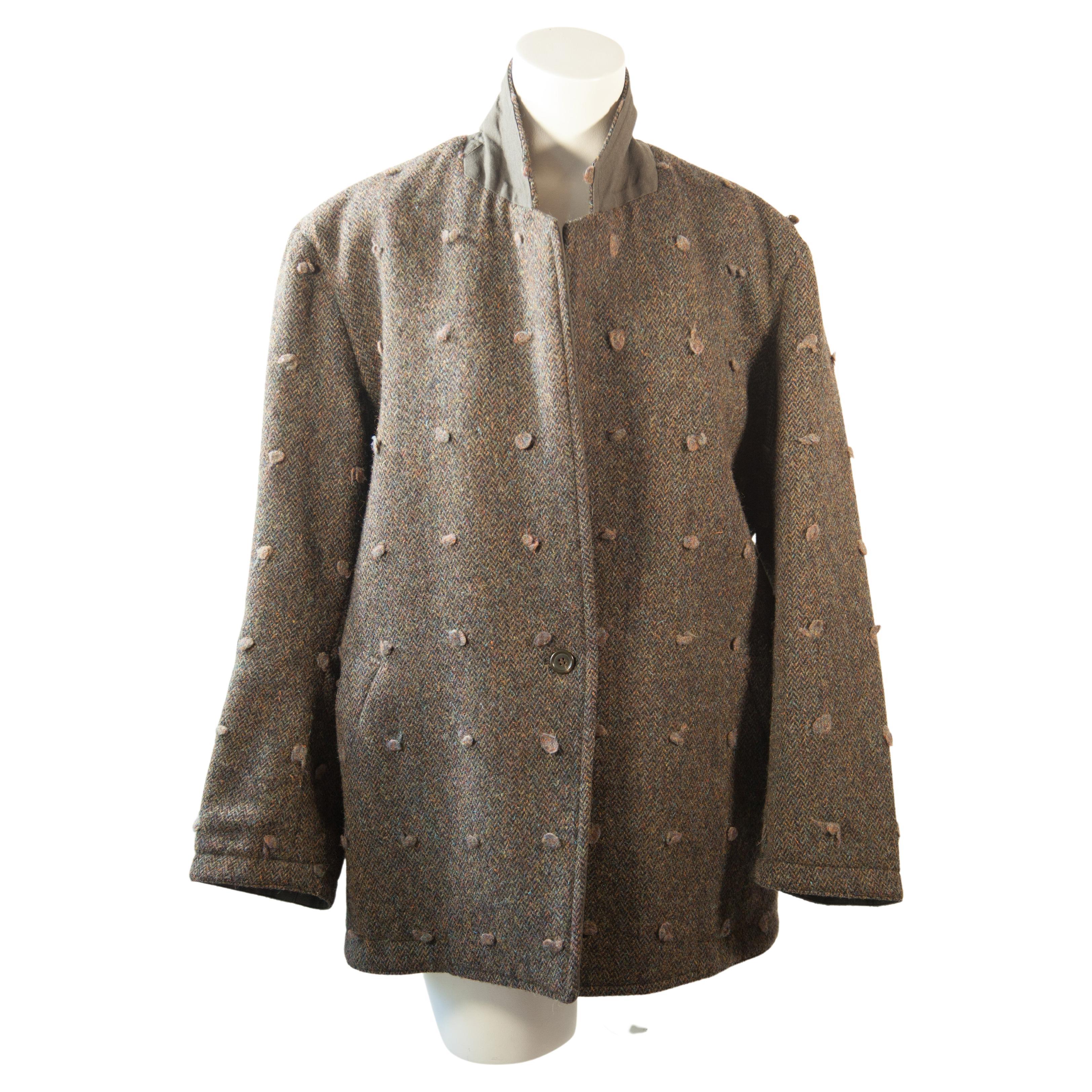 Issey Miyake, rare, réversible, veste en laine et tweed, années 1970