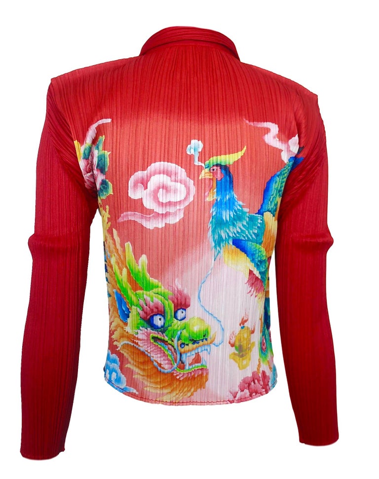 Issey Miyake Red Dragon Jacket 1998 Collection at 1stDibs