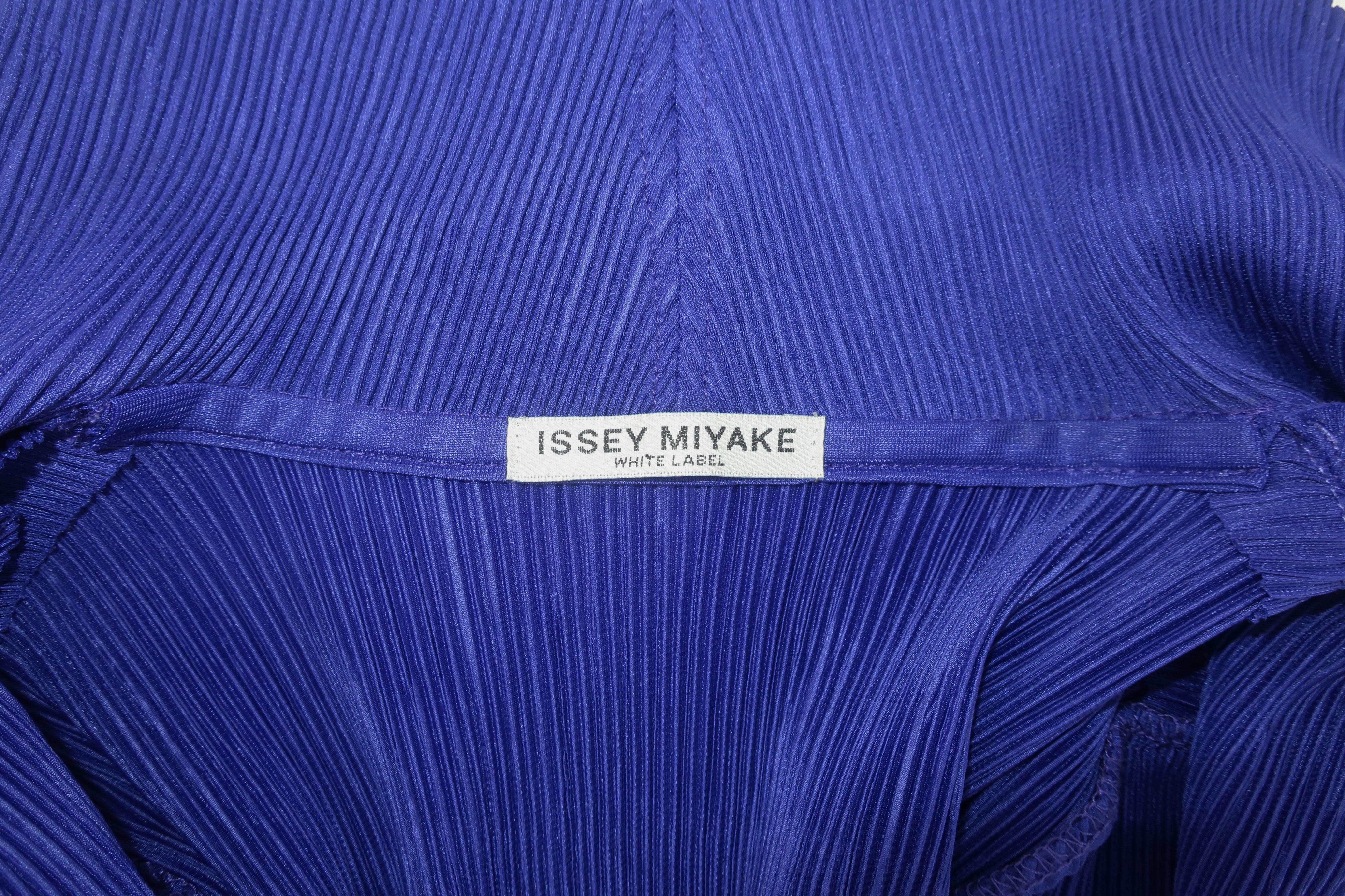 Issey Miyake Royal Purple Pleated Cutaway Jacket Top 2
