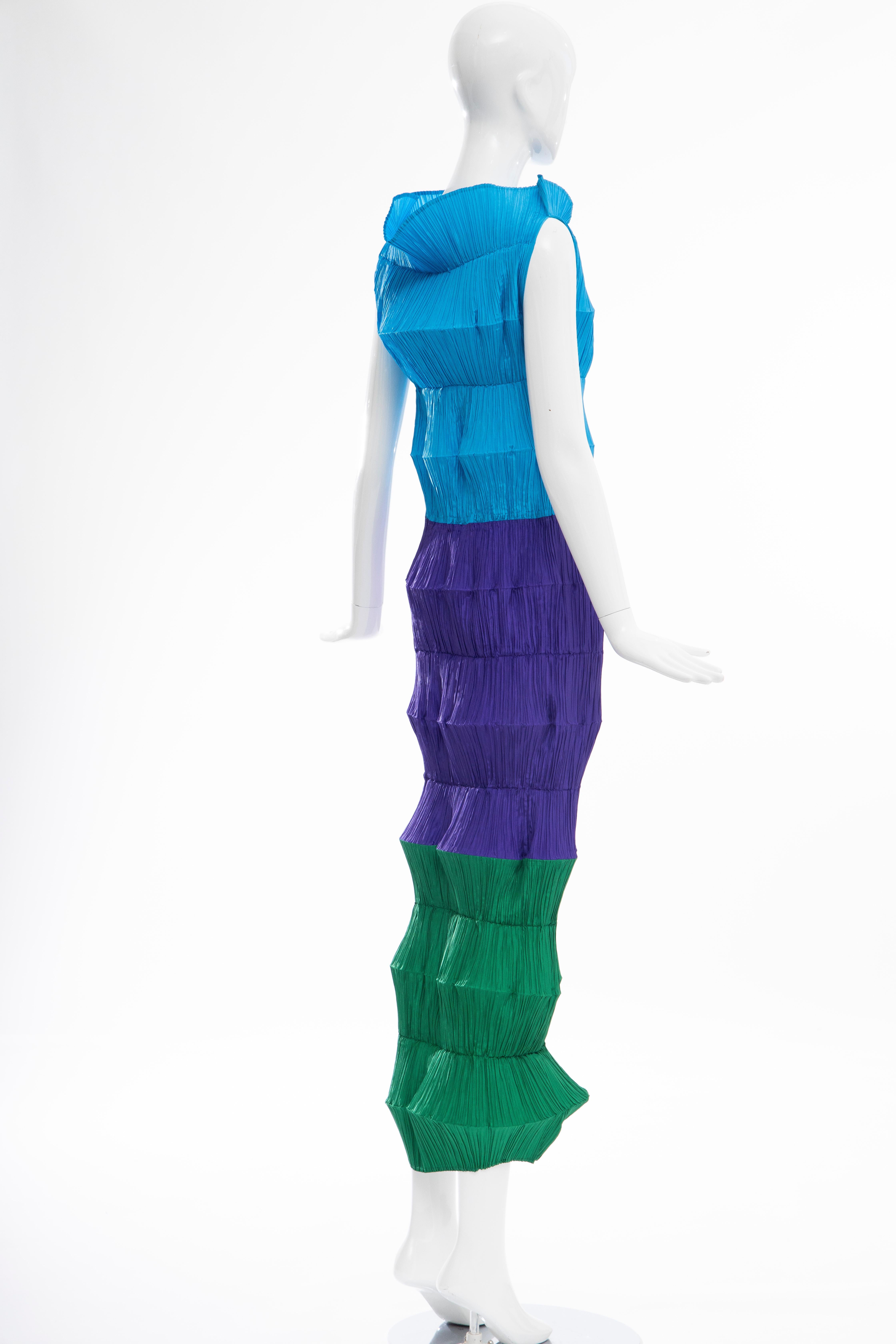 Blue Issey Miyake Runway Flying Saucer Dress, Spring 1994 For Sale