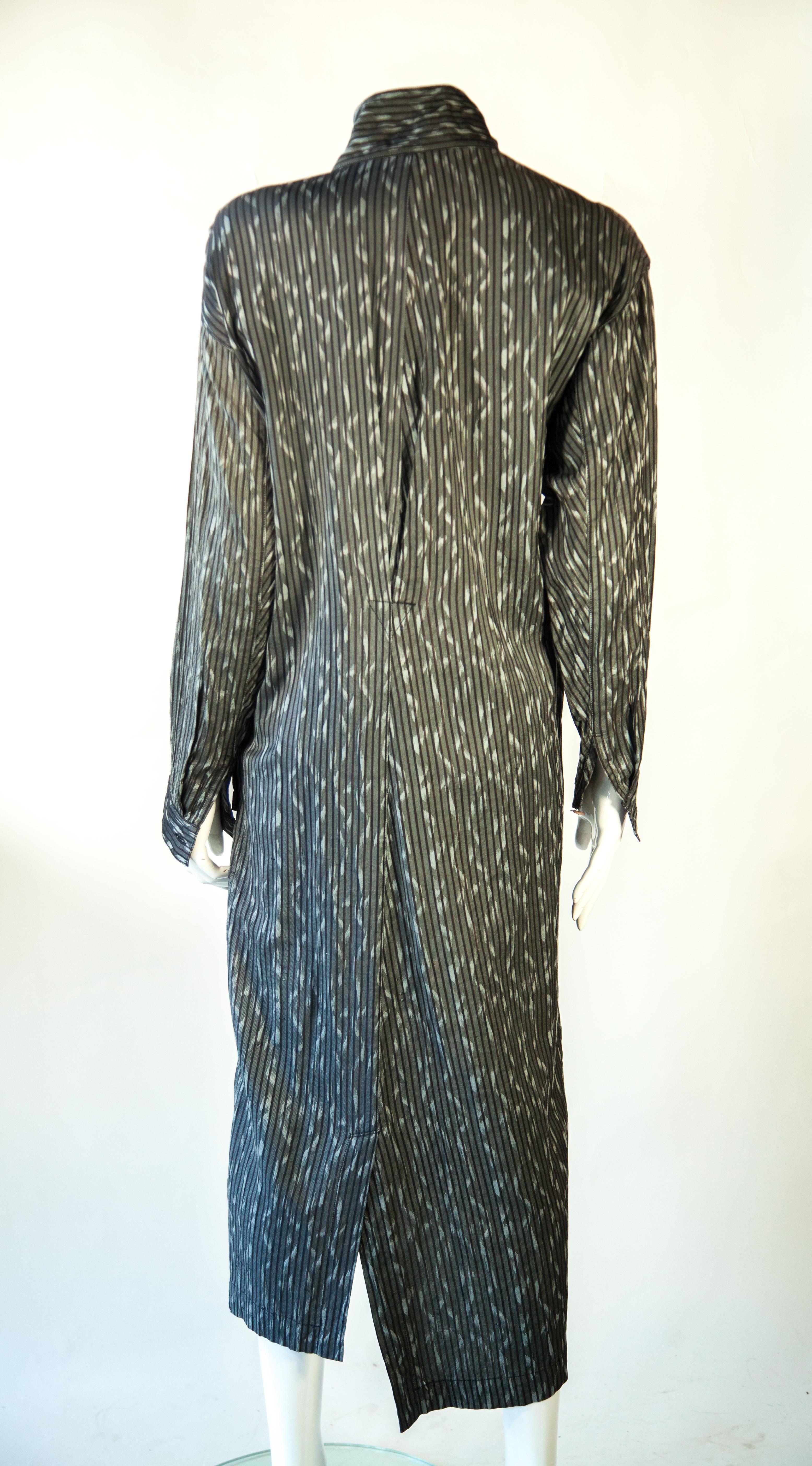 Women's or Men's Issey Miyake, Asymmetrical  Dress with Side Buttons, 1980s For Sale