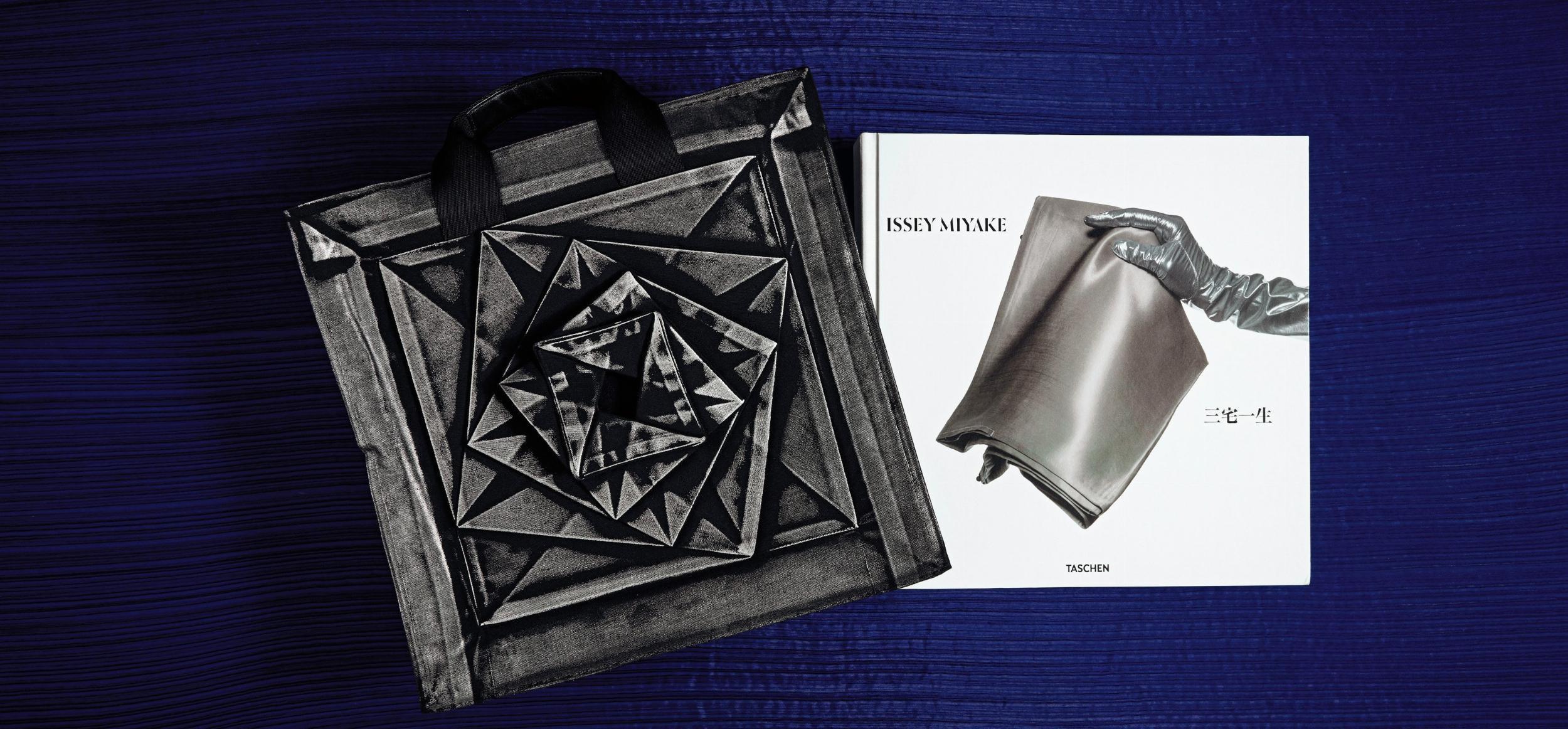 Japanese Issey Miyake. Signed Limited Edition book in Issey Miyake Bag For Sale