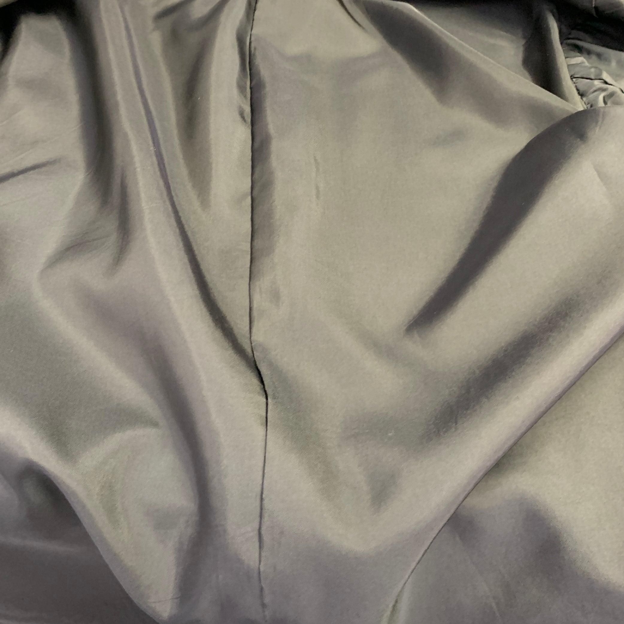 ISSEY MIYAKE Size 42 Black Wool Nehru Collar Sport Coat 1
